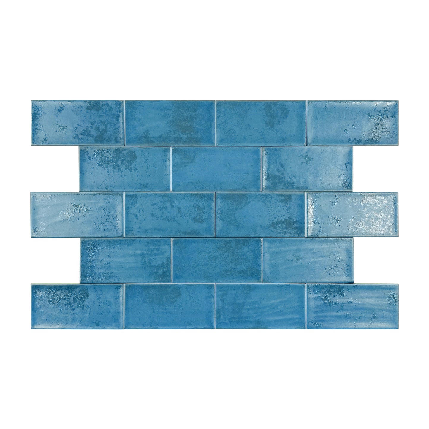 Ocean Blue Matte Ceramic Artisanal Tile
