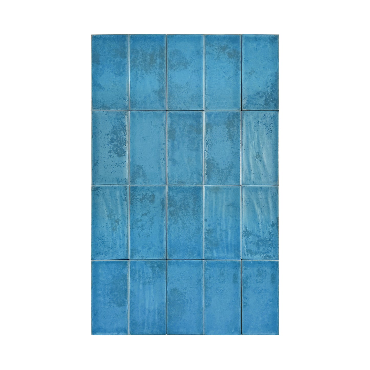 Ocean Blue Matte Ceramic Artisanal Tile