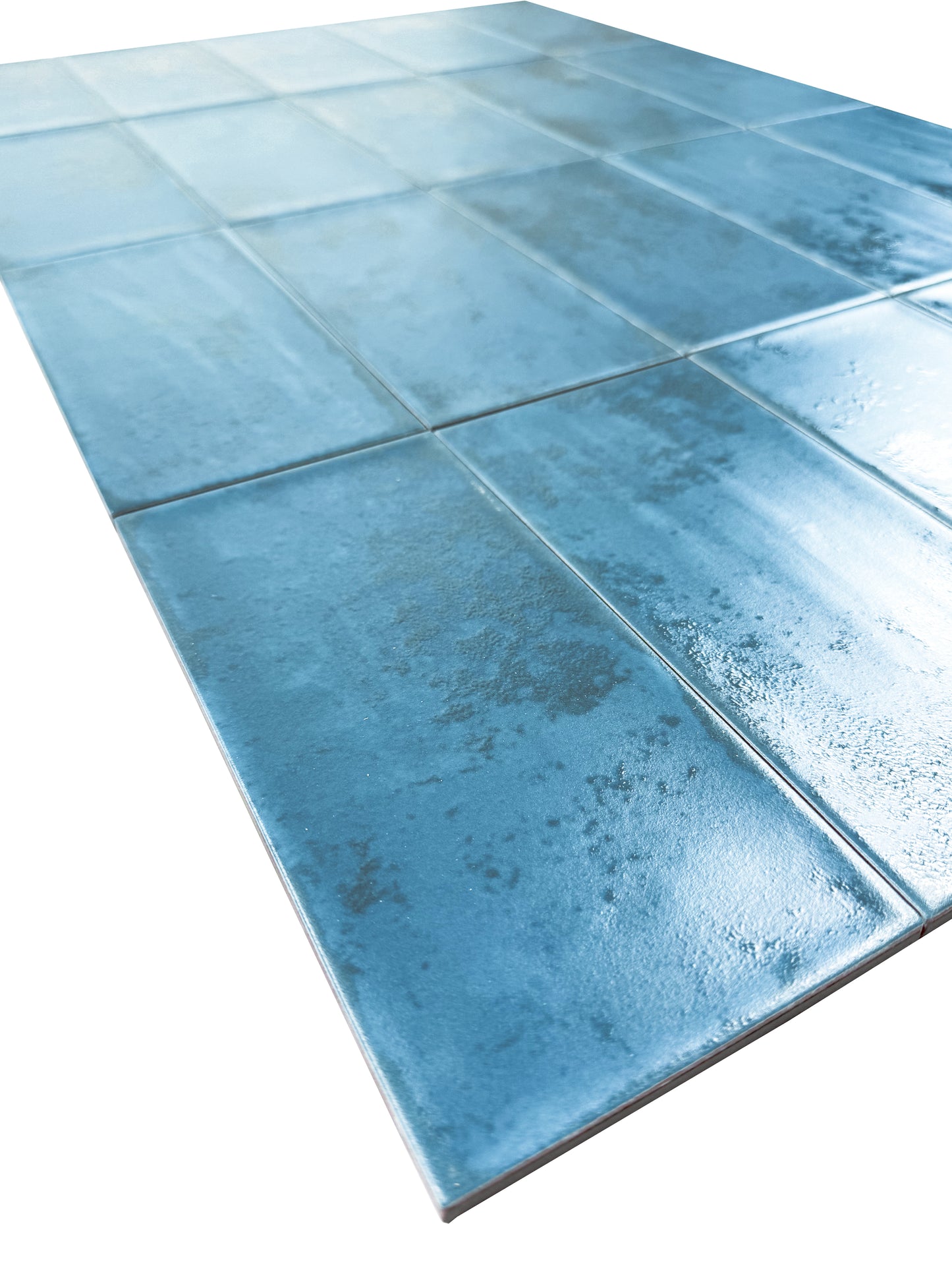 Ocean Blue Matte Ceramic Artisanal Tile