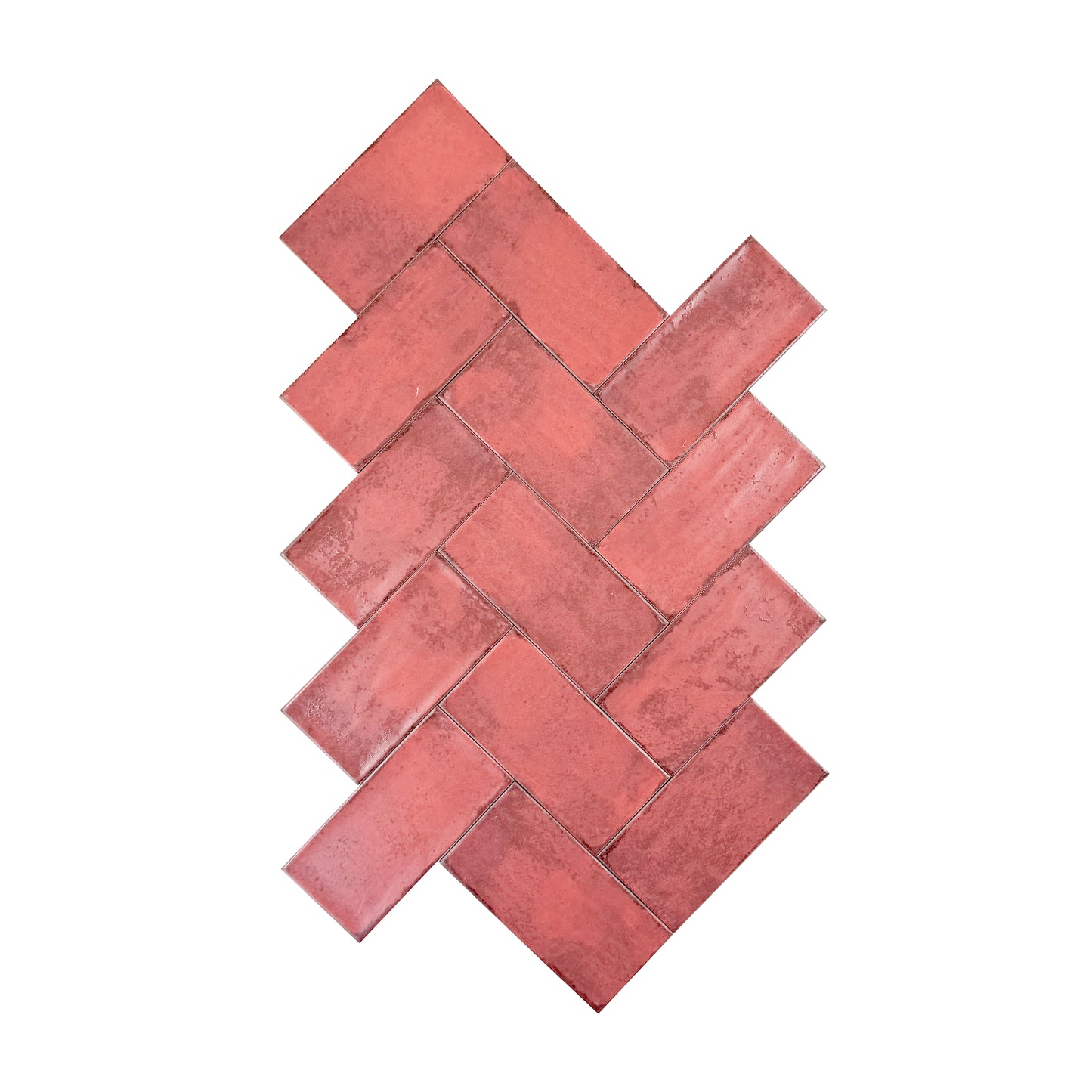 Ruby Red Matte Ceramic Artisanal Tile