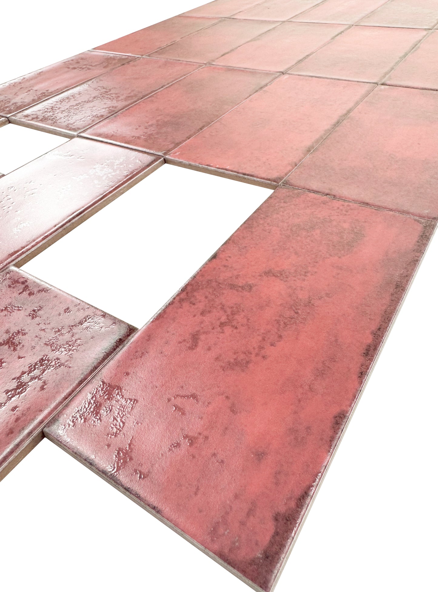 Ruby Red Matte Ceramic Artisanal Tile