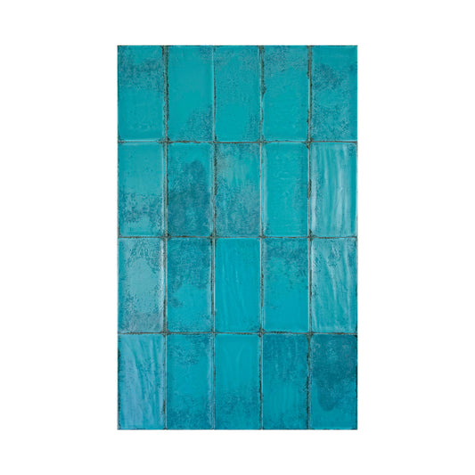 Forest Green Matte Ceramic Artisanal Tile