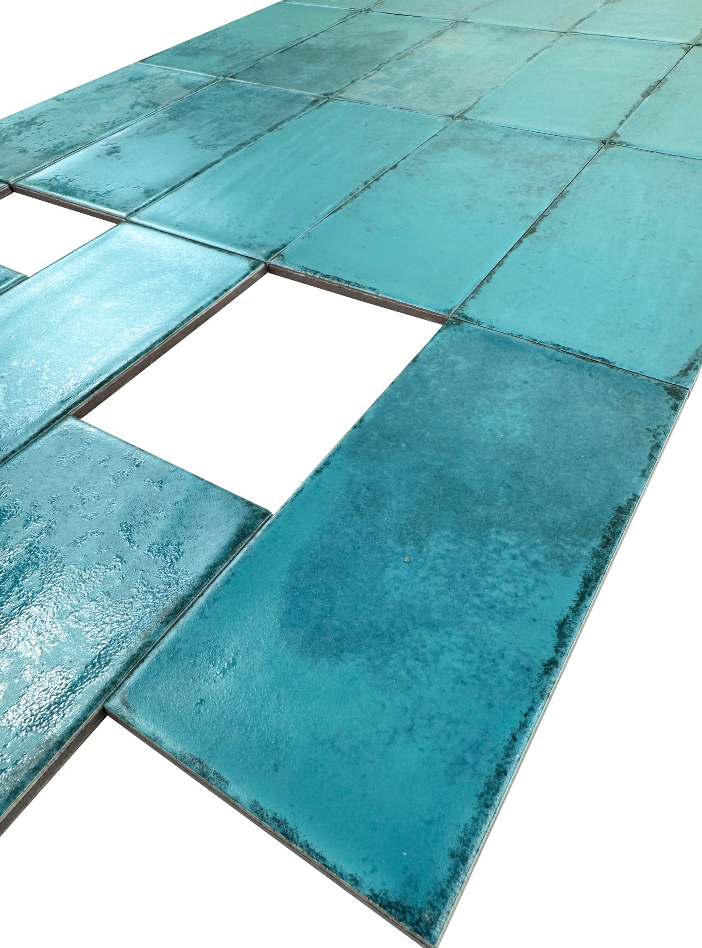 Forest Green Matte Ceramic Artisanal Tile