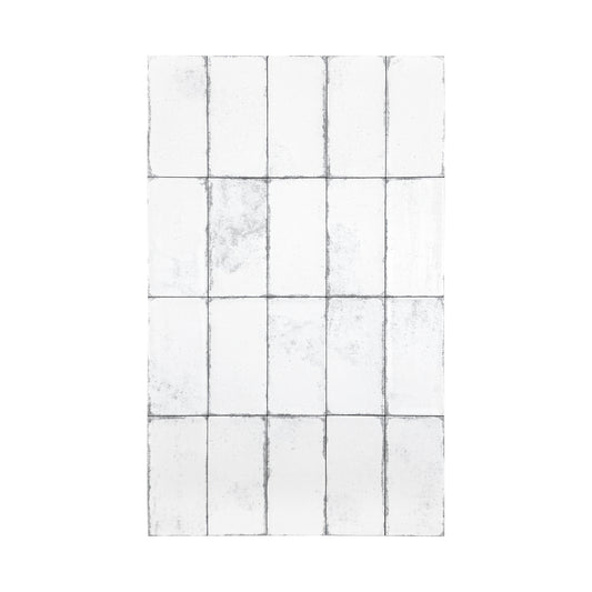 Snow White Matte Ceramic Artisanal Tile