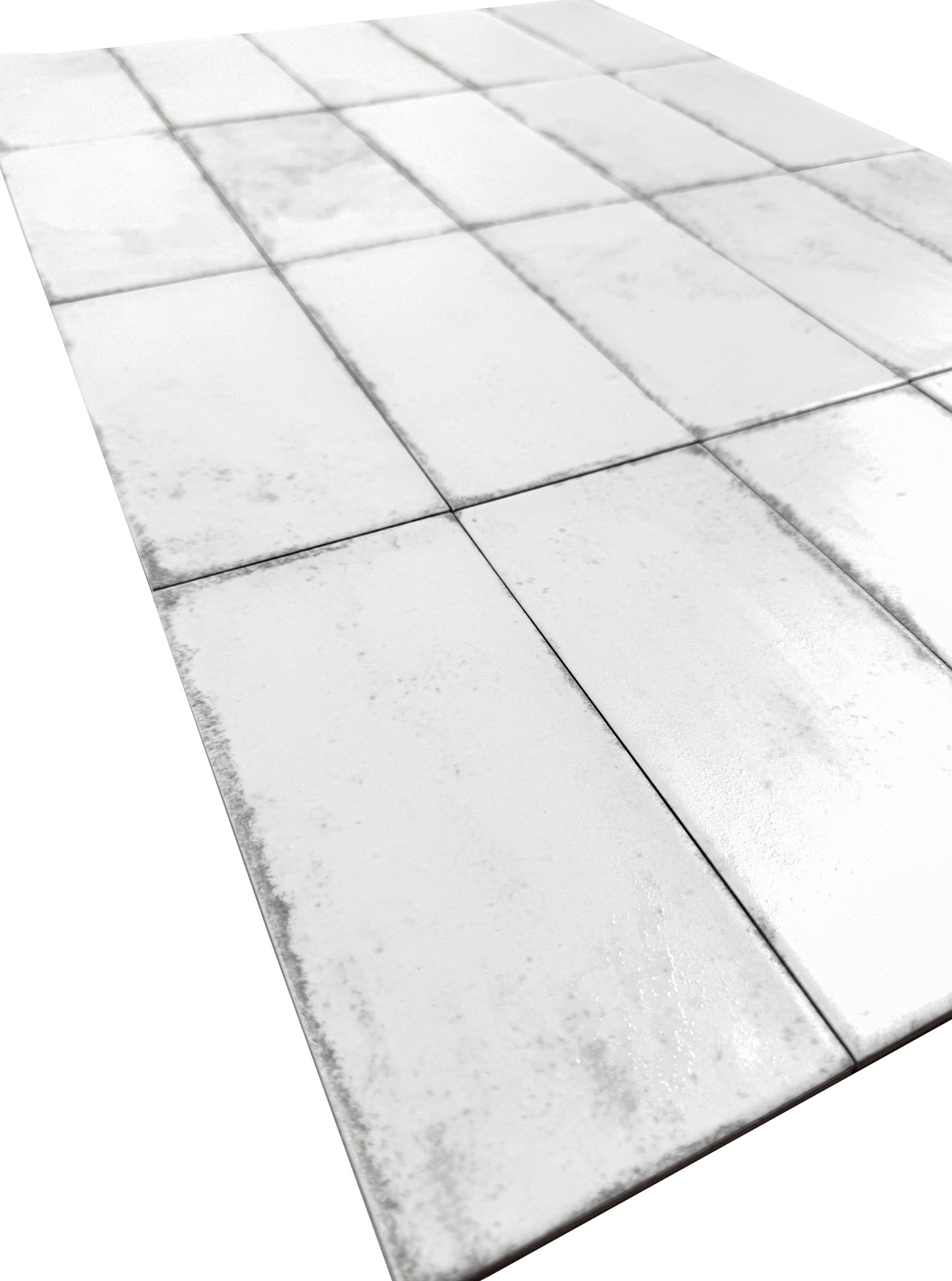 Snow White Matte Ceramic Artisanal Tile