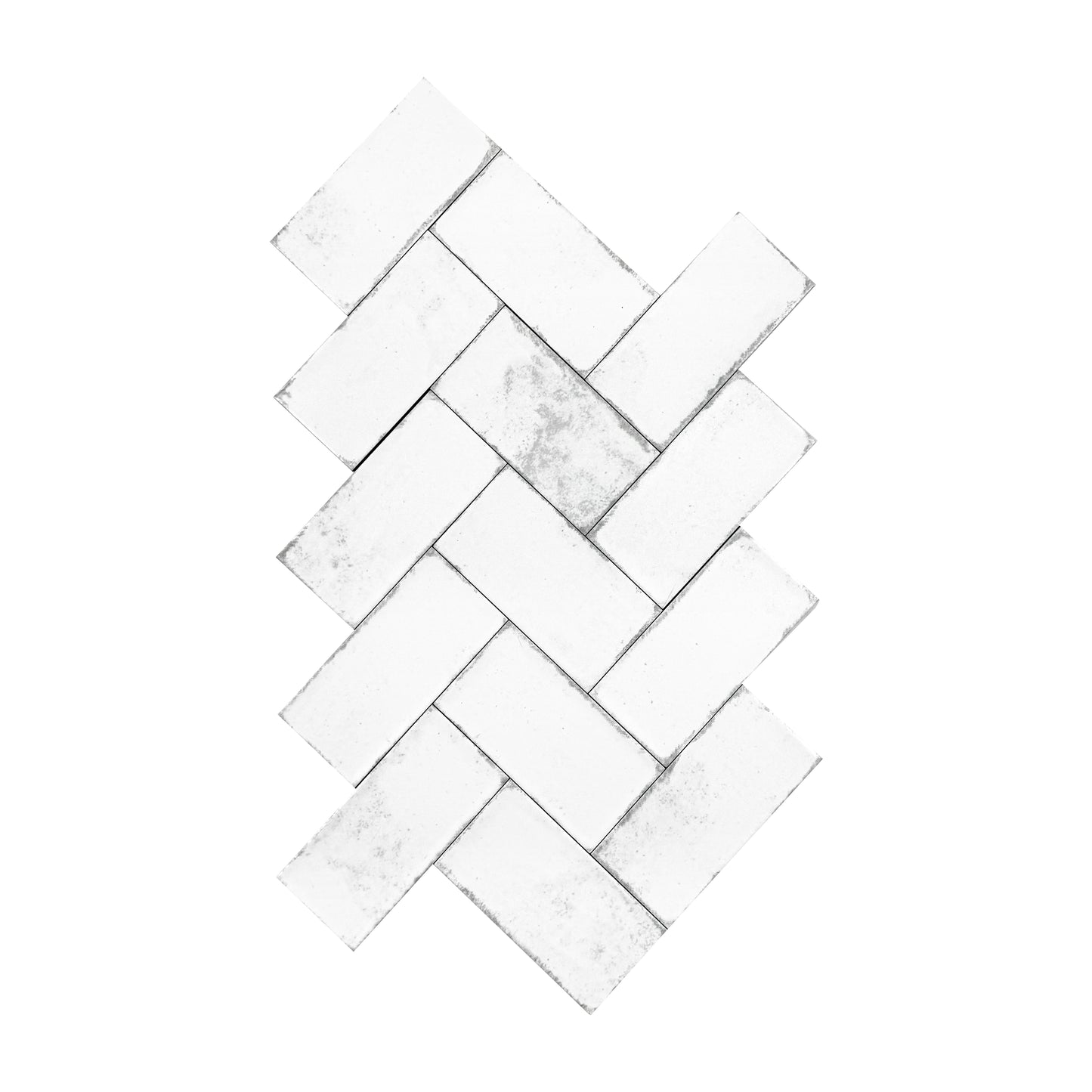 Snow White Matte Ceramic Artisanal Tile