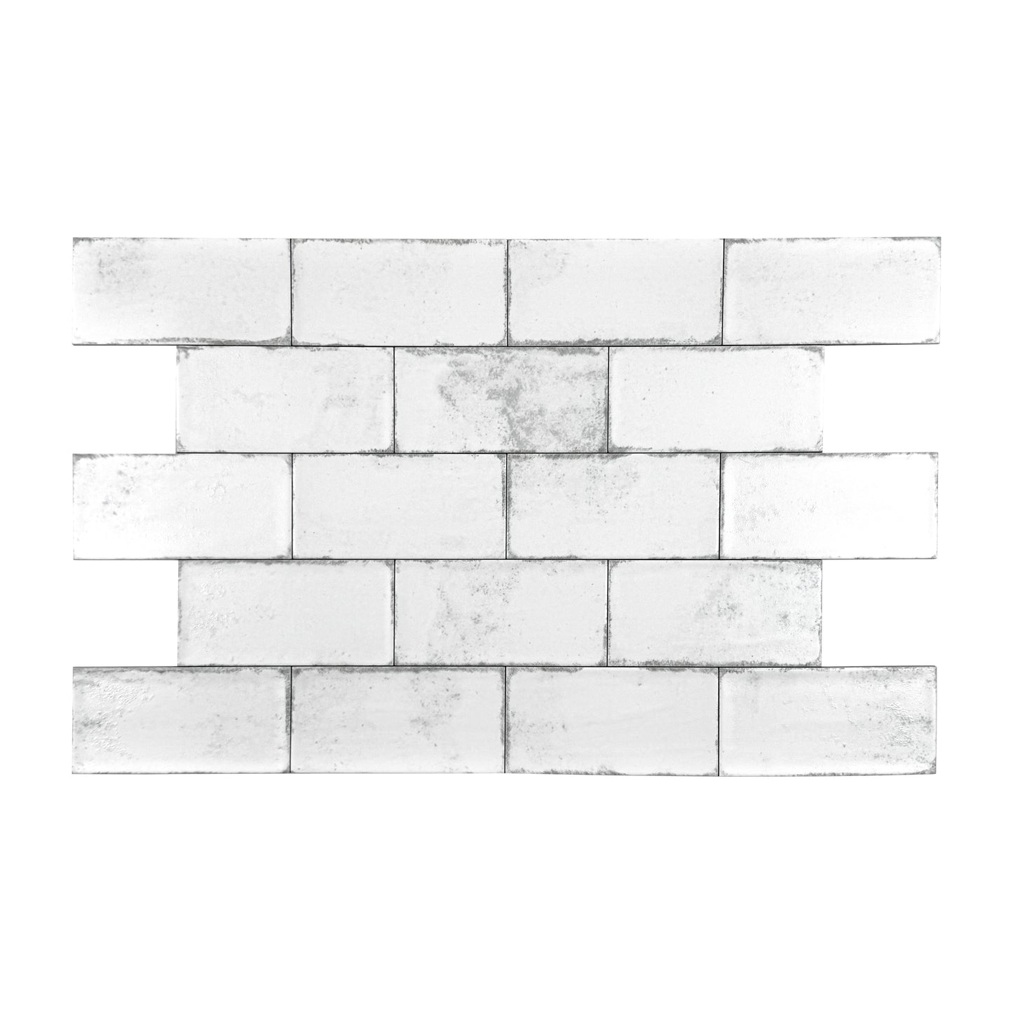 Snow White Matte Ceramic Artisanal Tile