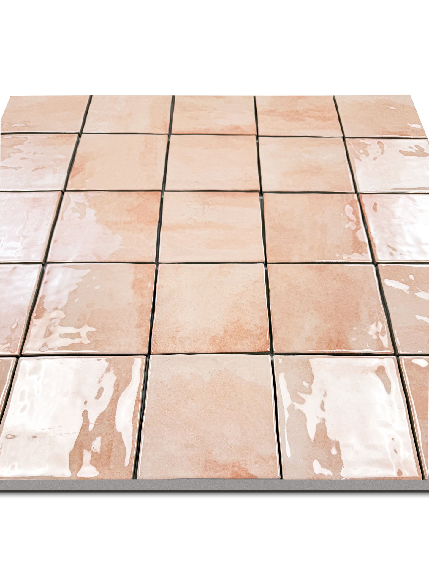 Milan Chromatic Series Cantaloupe Orange Squre Glossy Porcelain Artisanal Tile