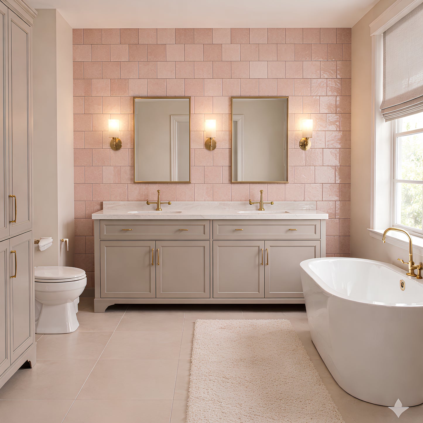Milan Chromatic Series Cantaloupe Orange Squre Glossy Porcelain Artisanal Tile