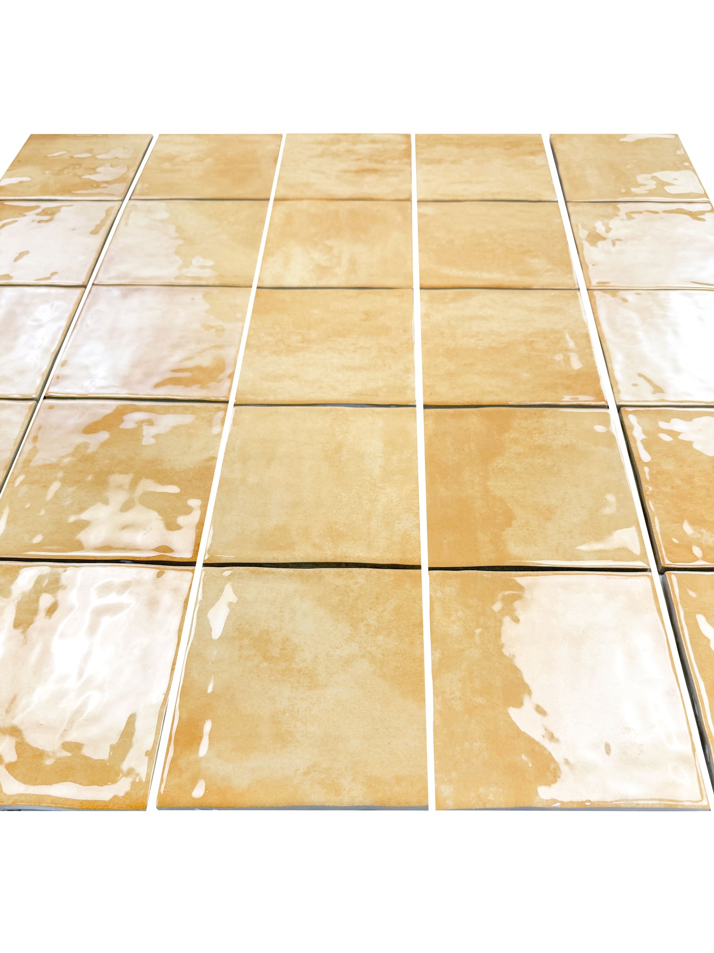 Milan Chromatic Series Butter Yellow Squre Glossy Porcelain Artisanal Tile
