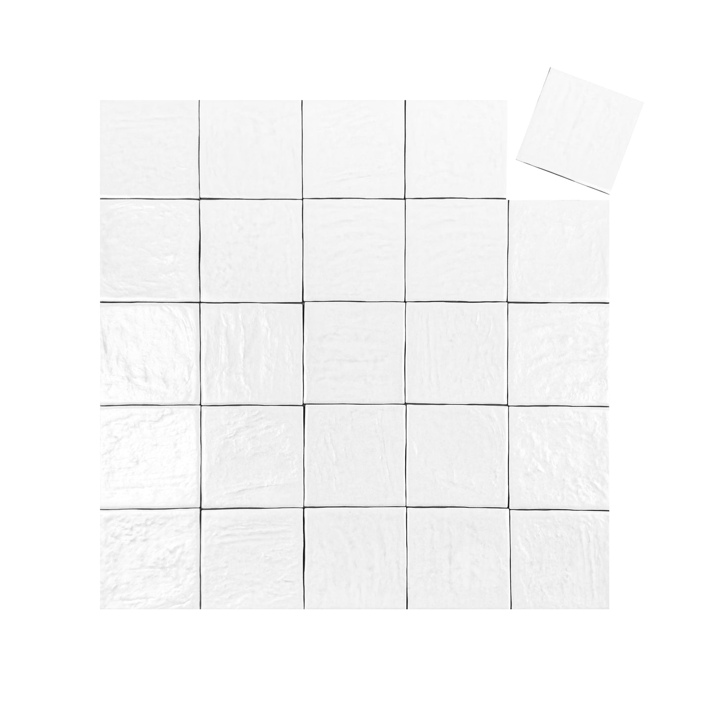 Pearl Luxe Series Pearl White Semimatte Perlescent Ceramic Artisanal Tile