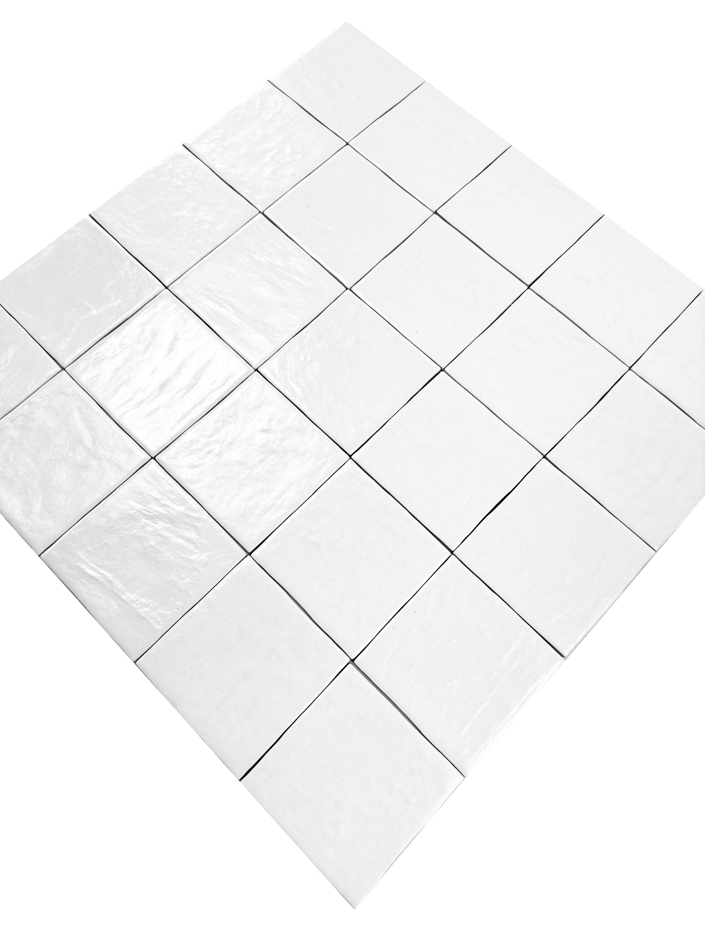 Pearl Luxe Series Pearl White Semimatte Perlescent Ceramic Artisanal Tile