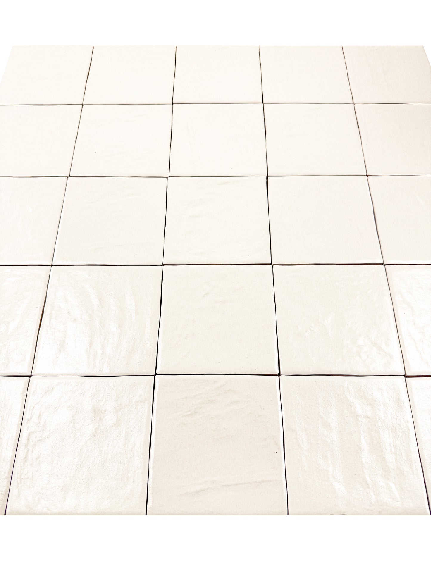 Pearl Luxe Series Light Beige Semimatte Perlescent Ceramic Artisanal Tile