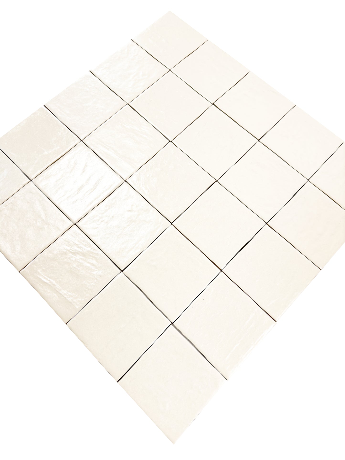 Pearl Luxe Series Light Beige Semimatte Perlescent Ceramic Artisanal Tile