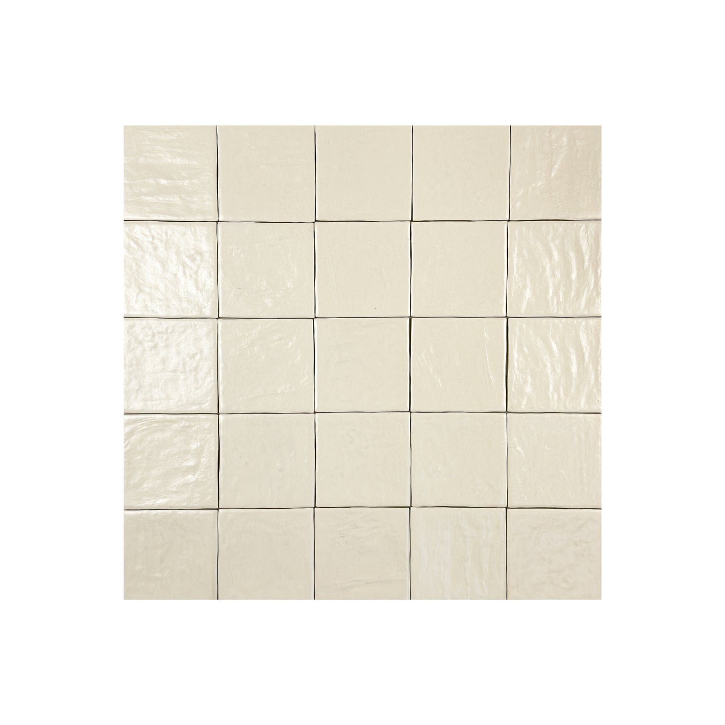 Pearl Luxe Series Light Beige Semimatte Perlescent Ceramic Artisanal Tile