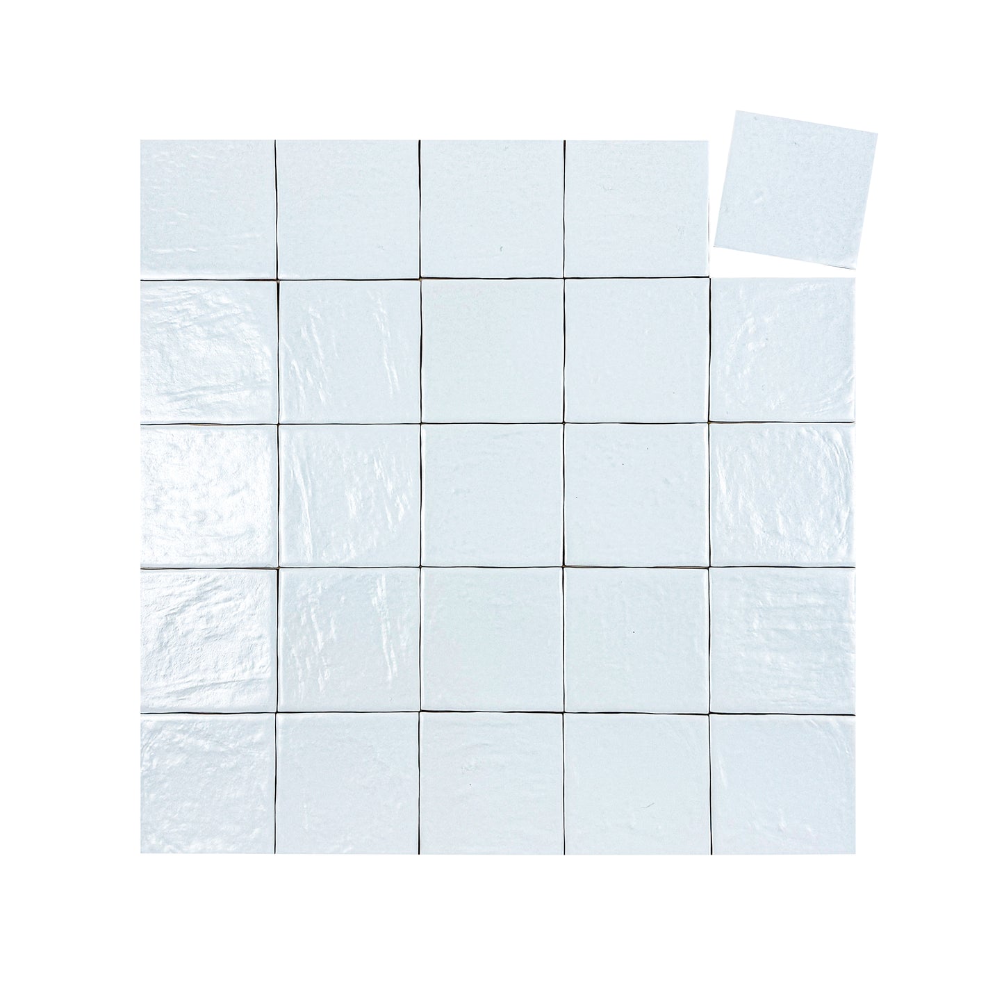 Pearl Luxe Series Sky Blue Semimatte Perlescent Ceramic Artisanal Tile