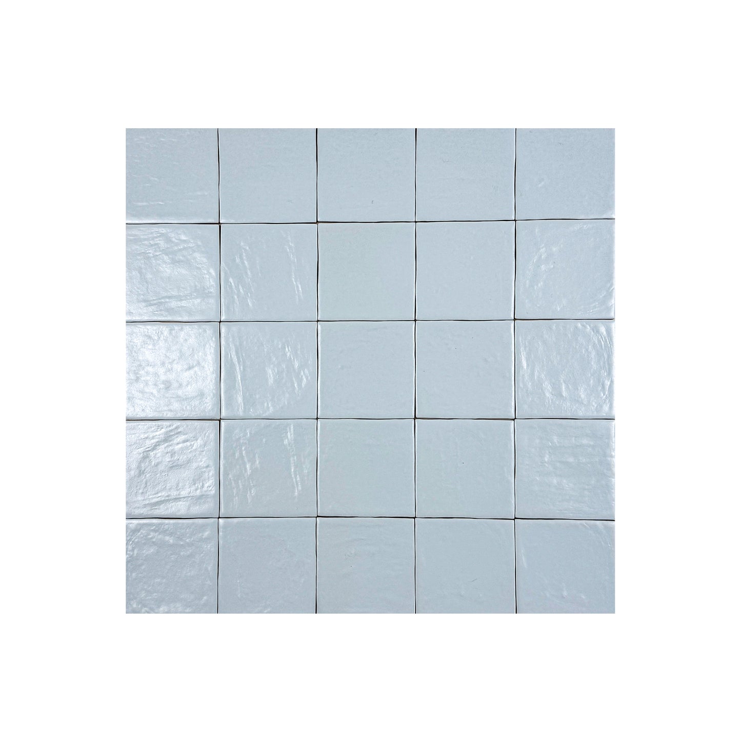 Pearl Luxe Series Sky Blue Semimatte Perlescent Ceramic Artisanal Tile