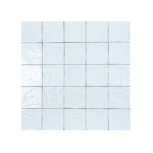 Pearl Luxe Series Sky Blue Semimatte Perlescent Ceramic Artisanal Tile