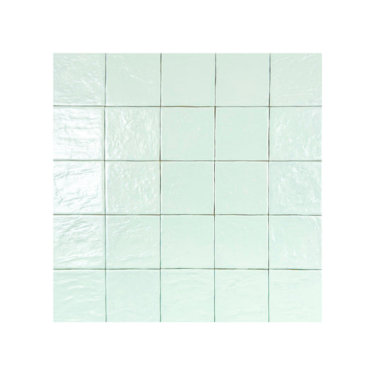 Pearl Luxe Series Mint Green Semimatte Perlescent Ceramic Artisanal Tile