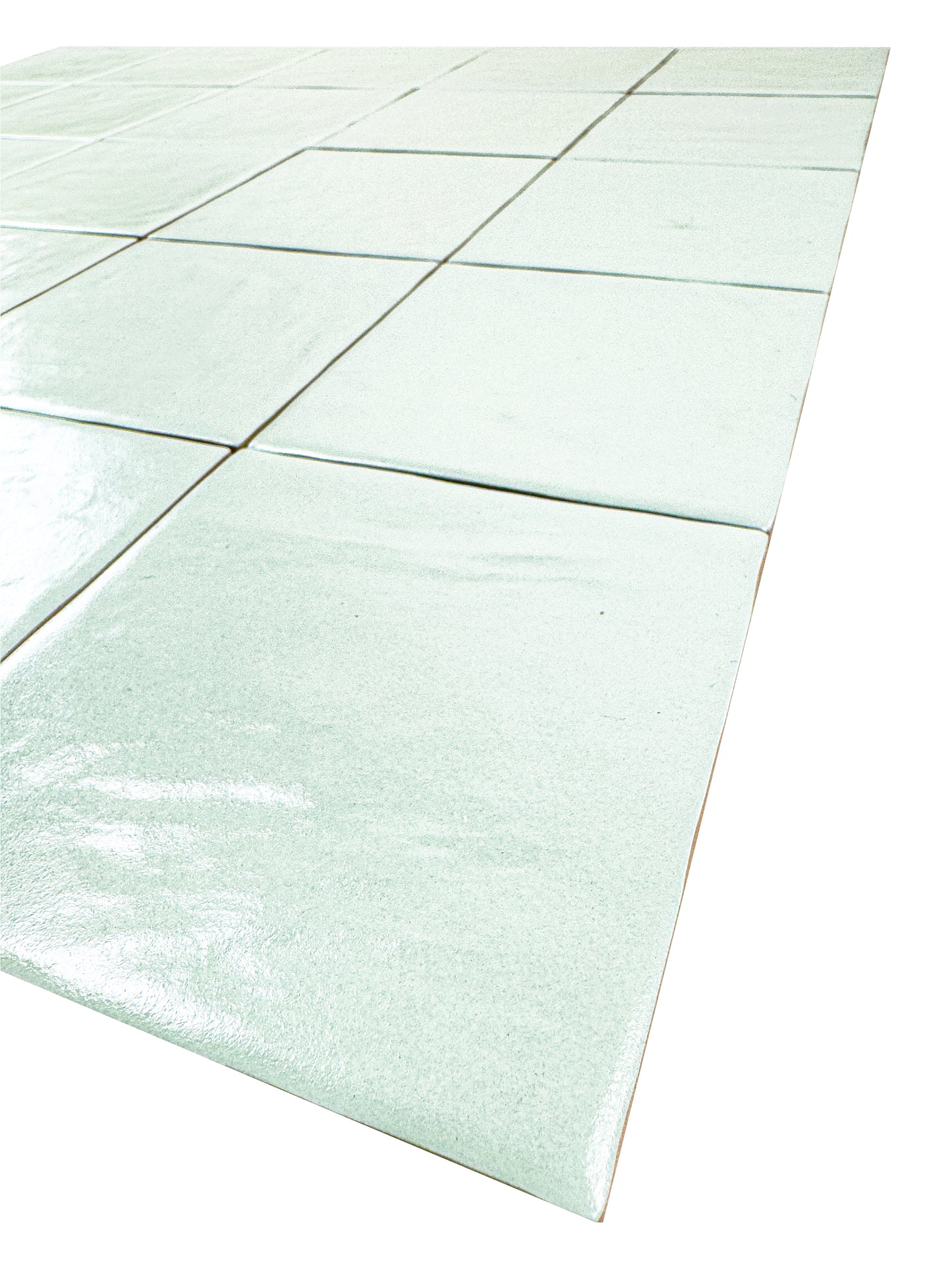 Pearl Luxe Series Mint Green Semimatte Perlescent Ceramic Artisanal Tile