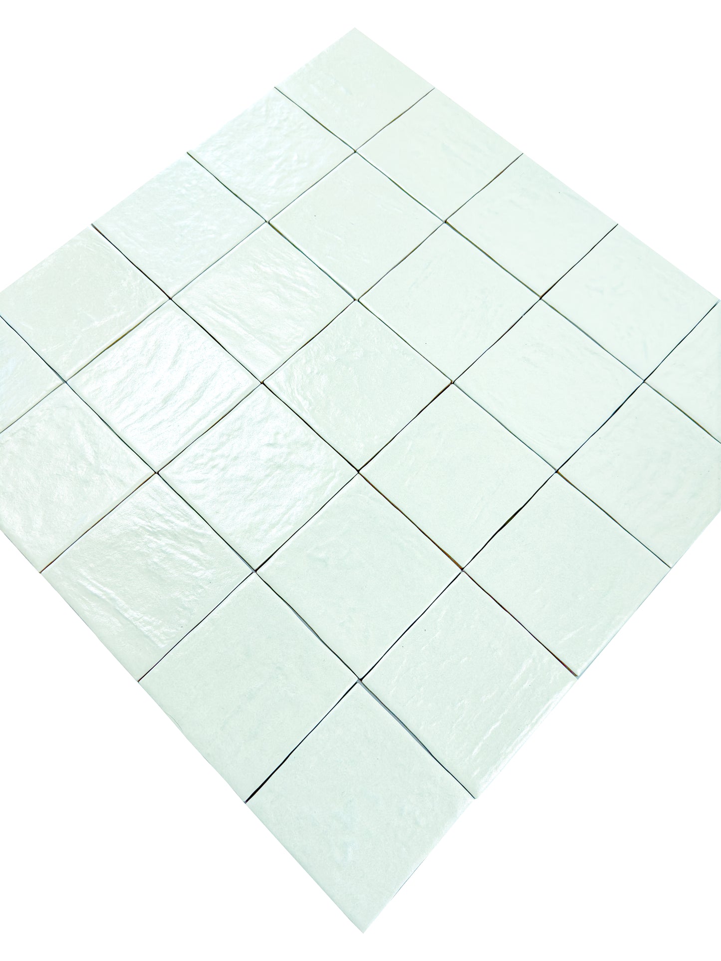 Pearl Luxe Series Mint Green Semimatte Perlescent Ceramic Artisanal Tile