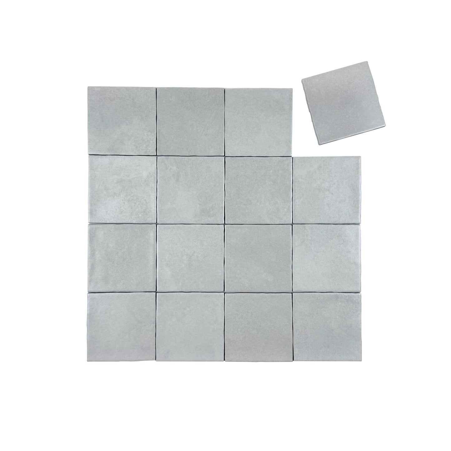 Artisan Essence Smoke White Matte Porcelain Artisanal Tile