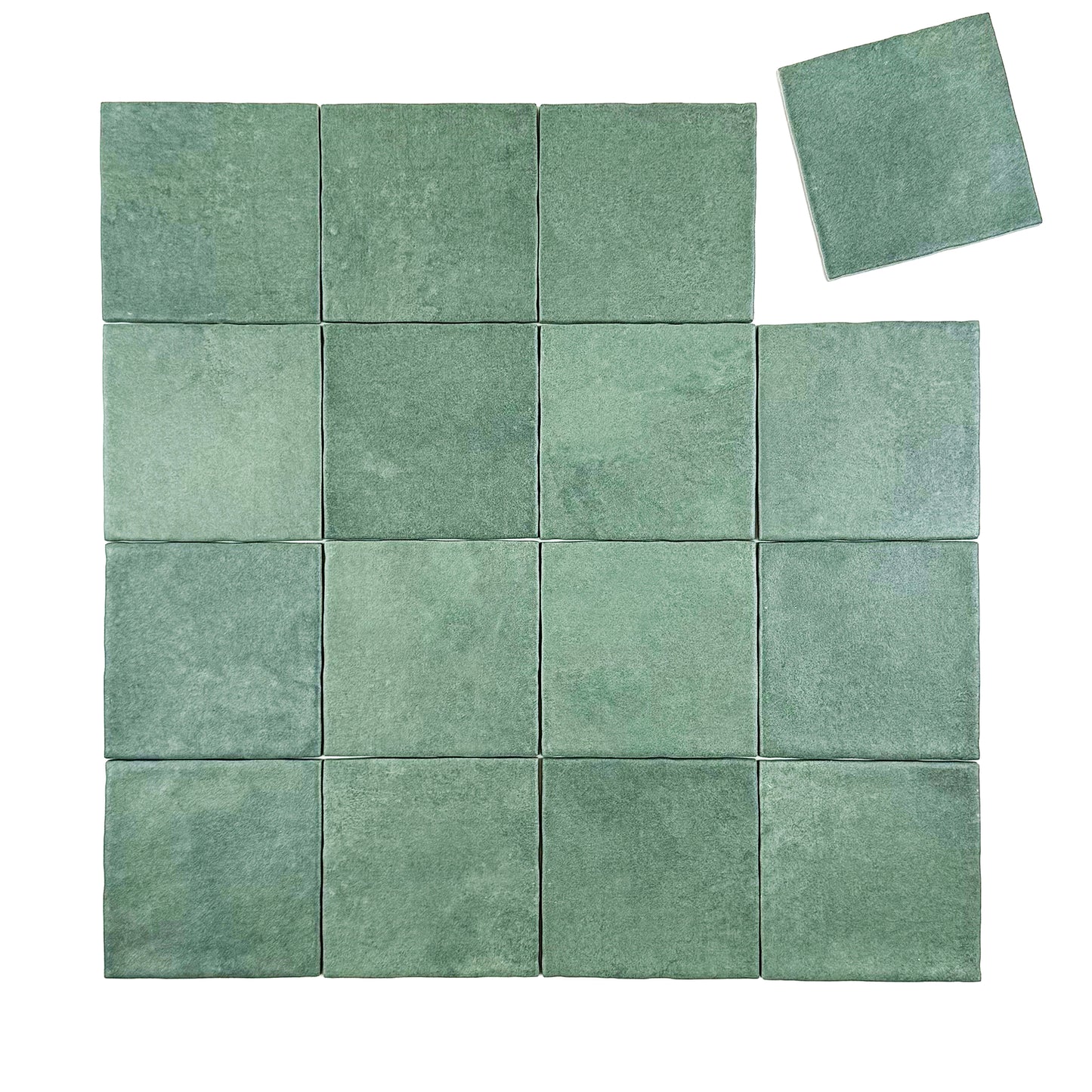 Artisan Essence Rich Garden Green Matte Porcelain Artisanal Tile