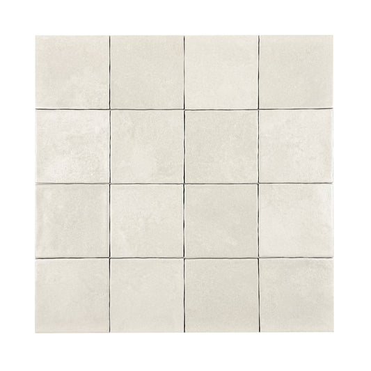 Artisan Essence Smoke White Matte Porcelain Artisanal Tile