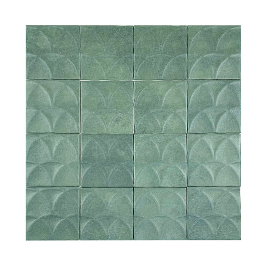 Artisan Essence Textured Garden Green Matte Porcelain Artisanal Tile