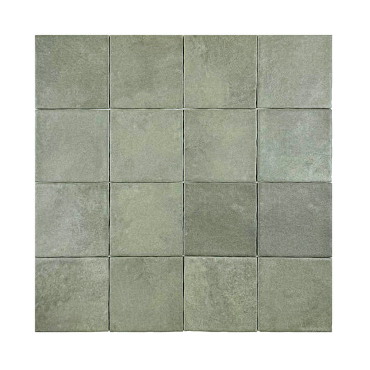 Artisan Essence Earthy Green Matte Porcelain Artisanal Tile