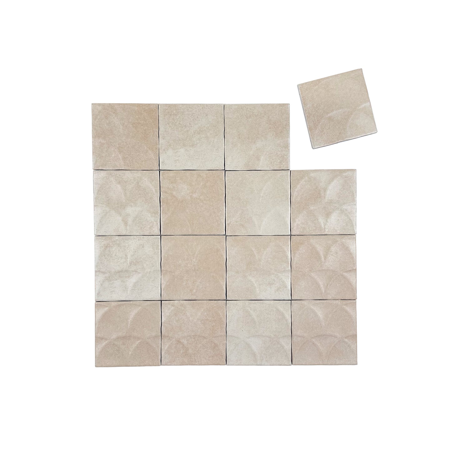 Artisan Essence Textured Beige Matte Porcelain Artisanal Tile