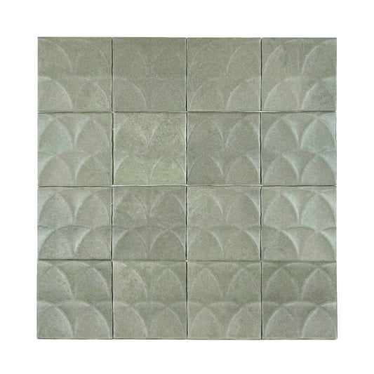 Artisan Essence Textured Green Matte Porcelain Artisanal Tile