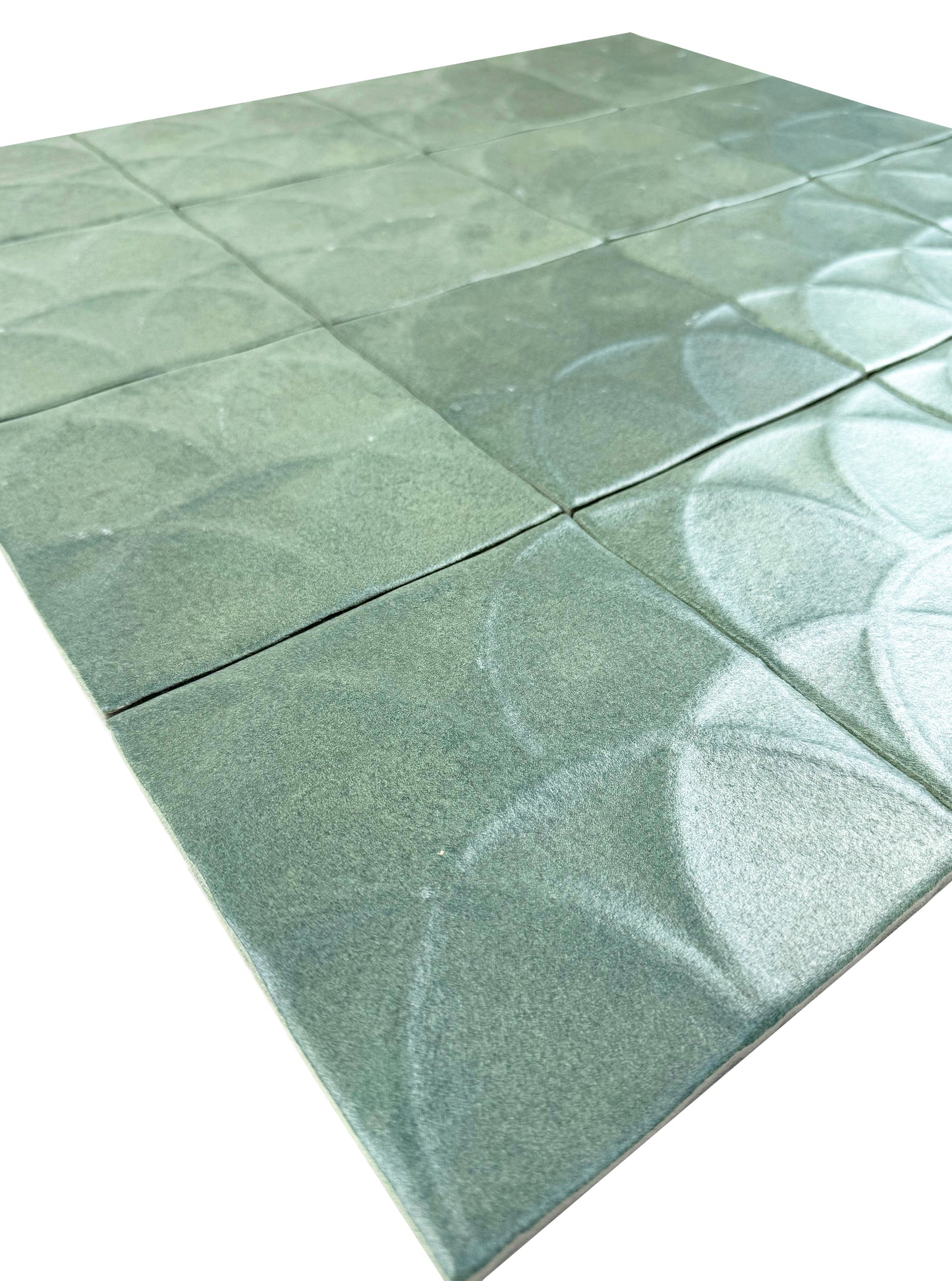 Artisan Essence Textured Garden Green Matte Porcelain Artisanal Tile