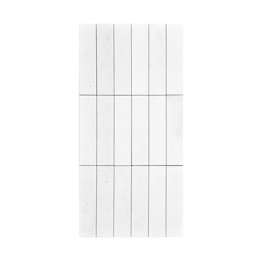 Bright White Glossy Porcelain Artisanal Tile