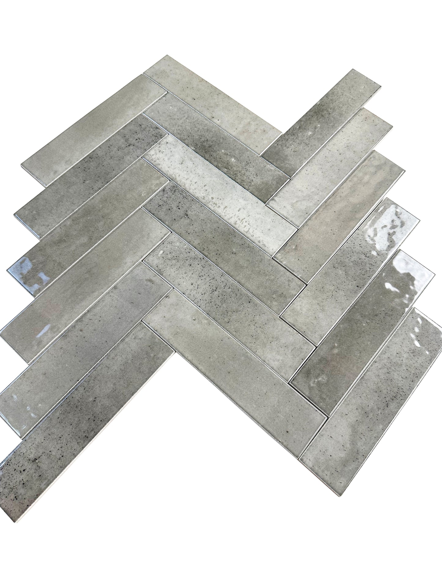 Charcoal Grey Glossy Porcelain Artisanal Tile