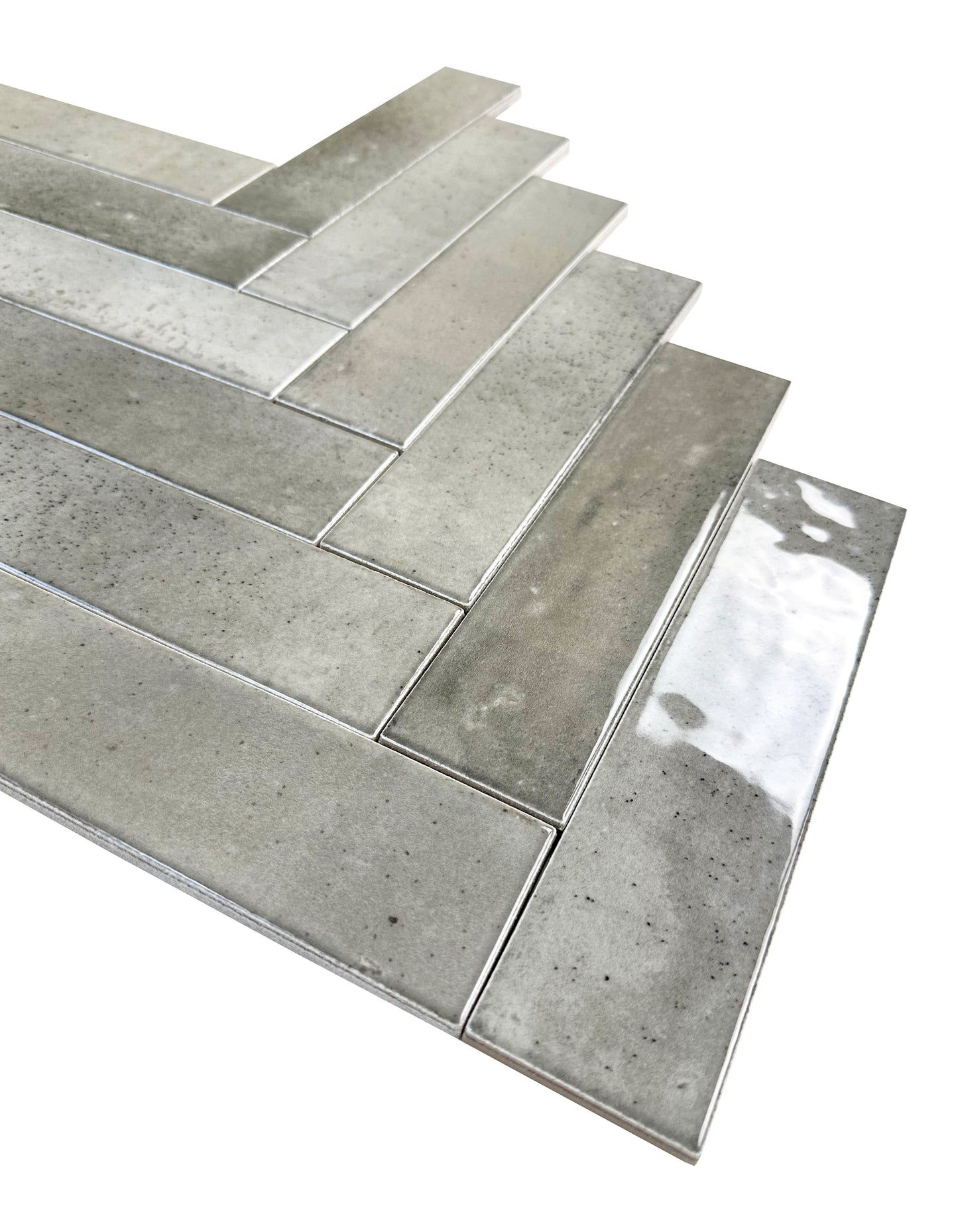 Charcoal Grey Glossy Porcelain Artisanal Tile