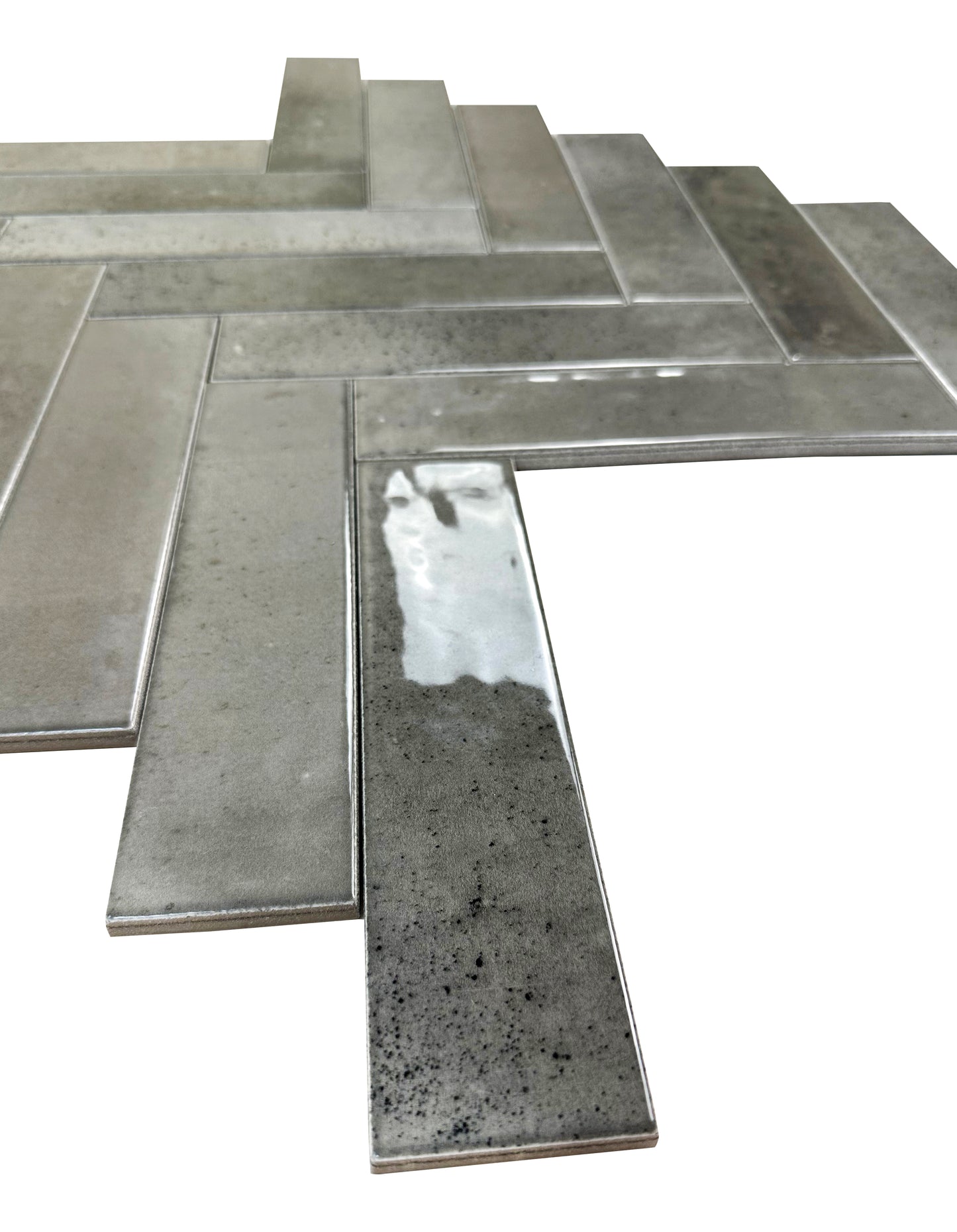 Charcoal Grey Glossy Porcelain Artisanal Tile