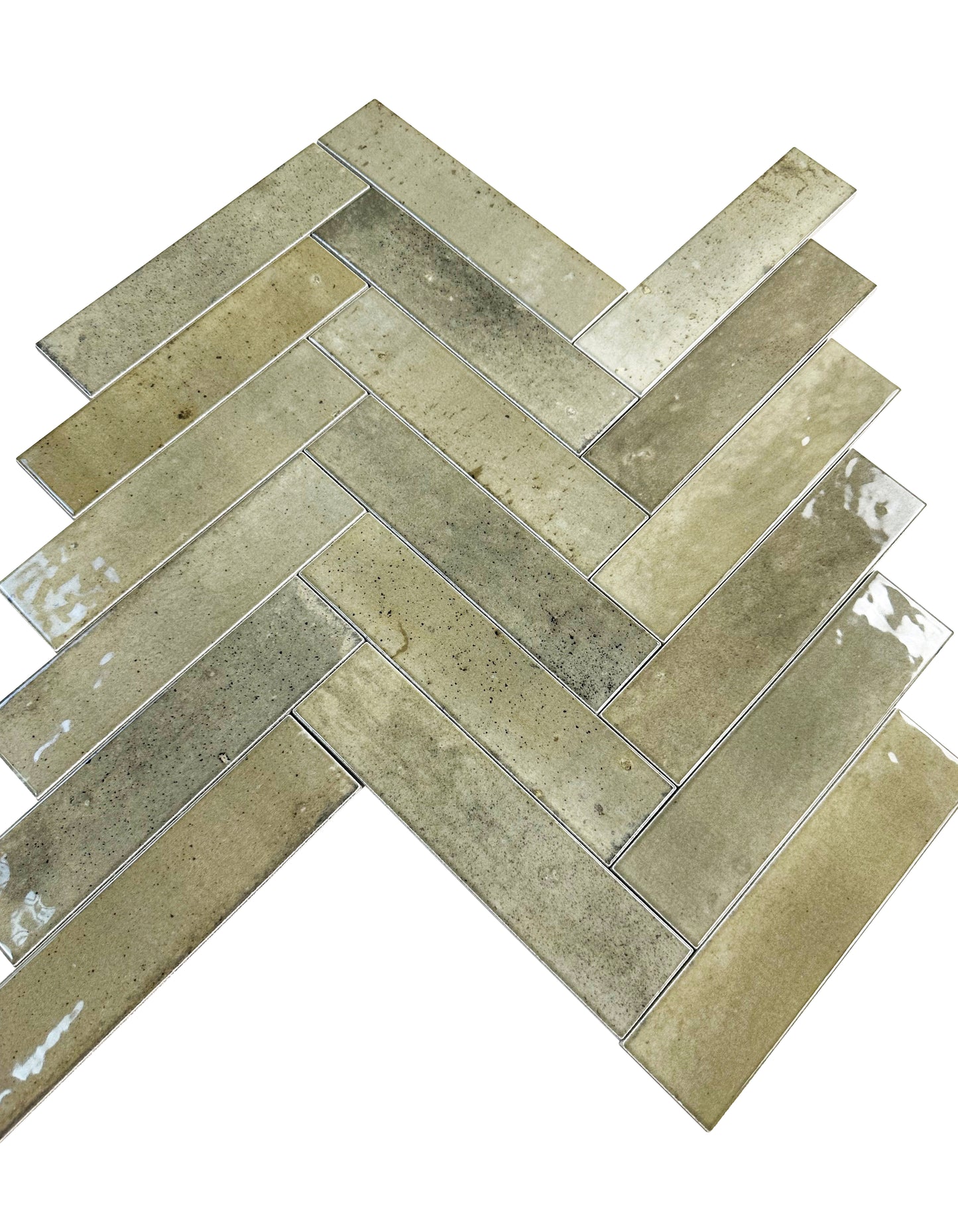 Grass Green Glossy Porcelain Artisanal Tile