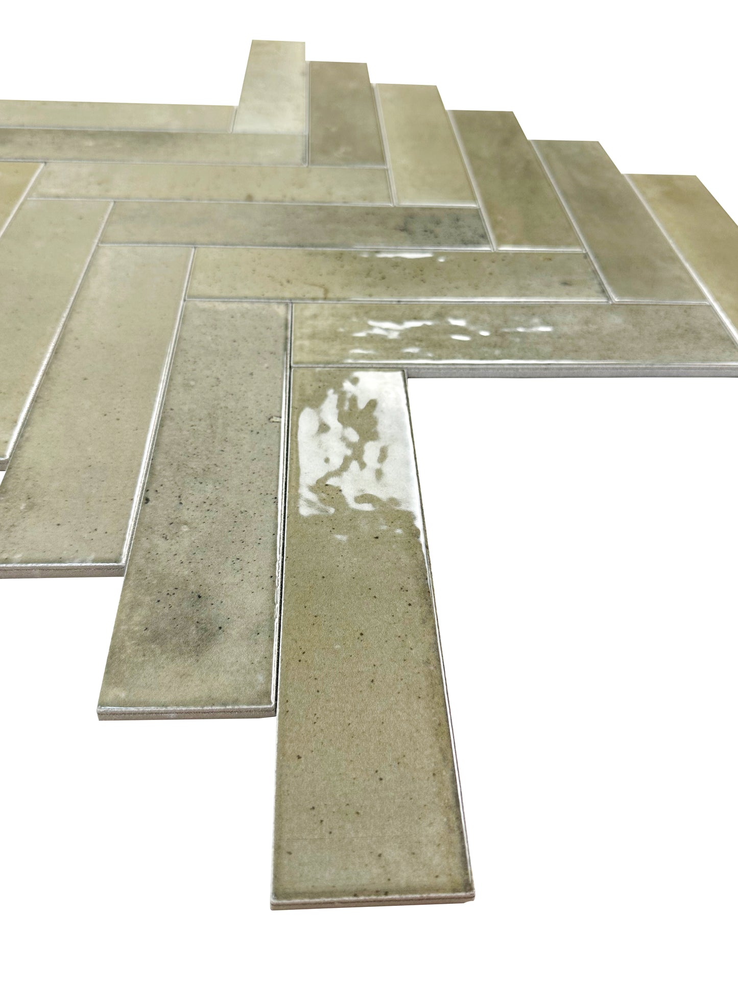 Grass Green Glossy Porcelain Artisanal Tile