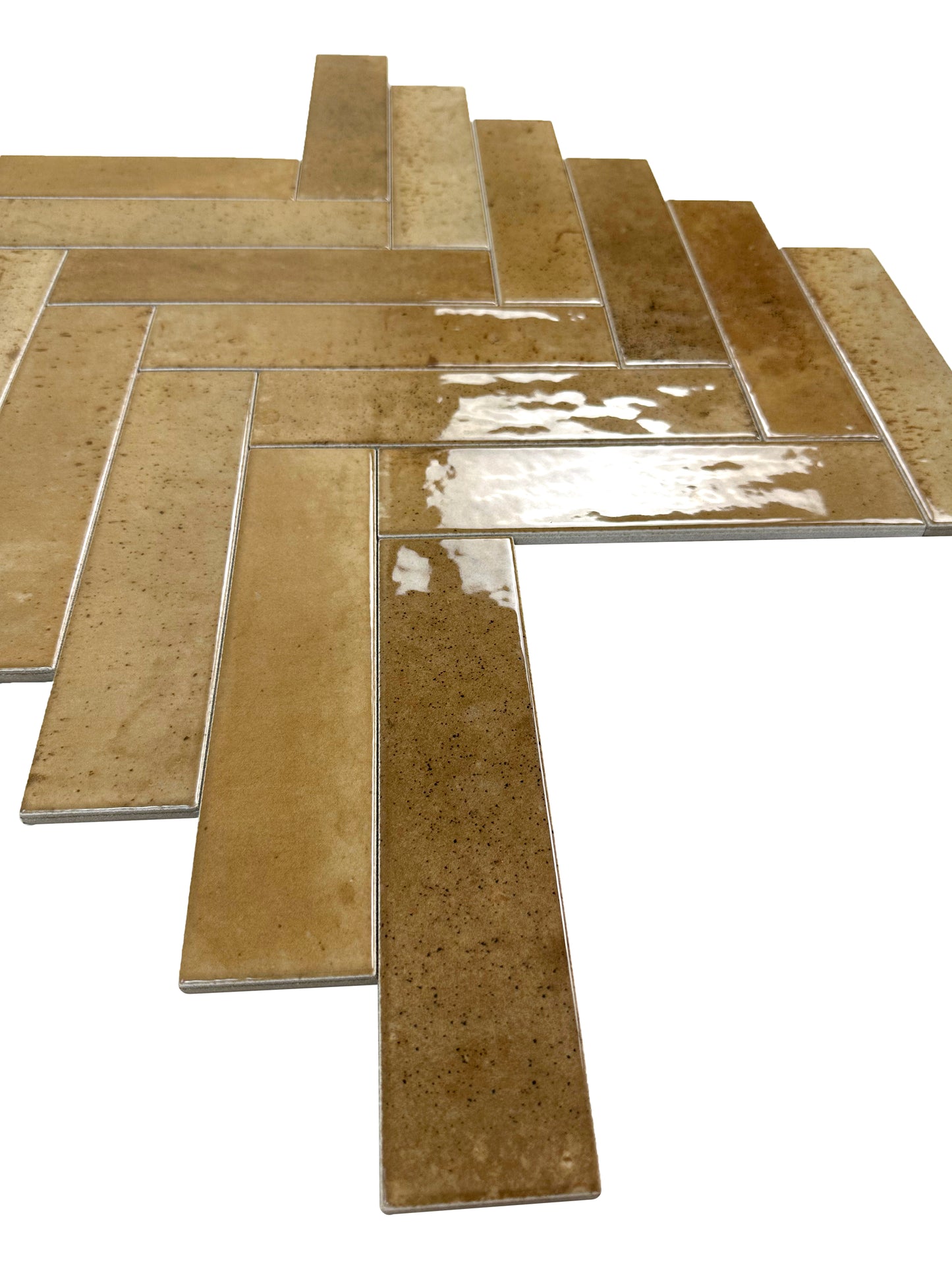 Warm Brown Glossy Porcelain Artisanal Tile