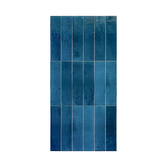 Deep Blue Glossy Porcelain Artisanal Tile