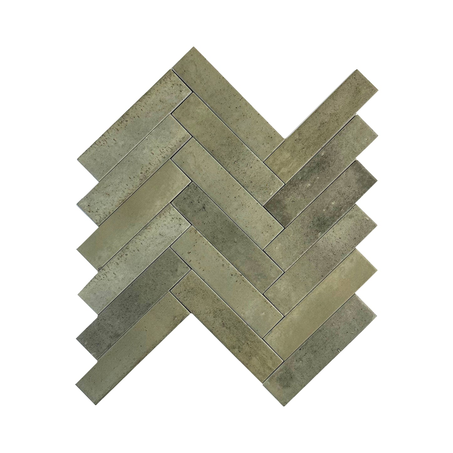 Muted Grass Green Matte Porcelain Artisanal Tile