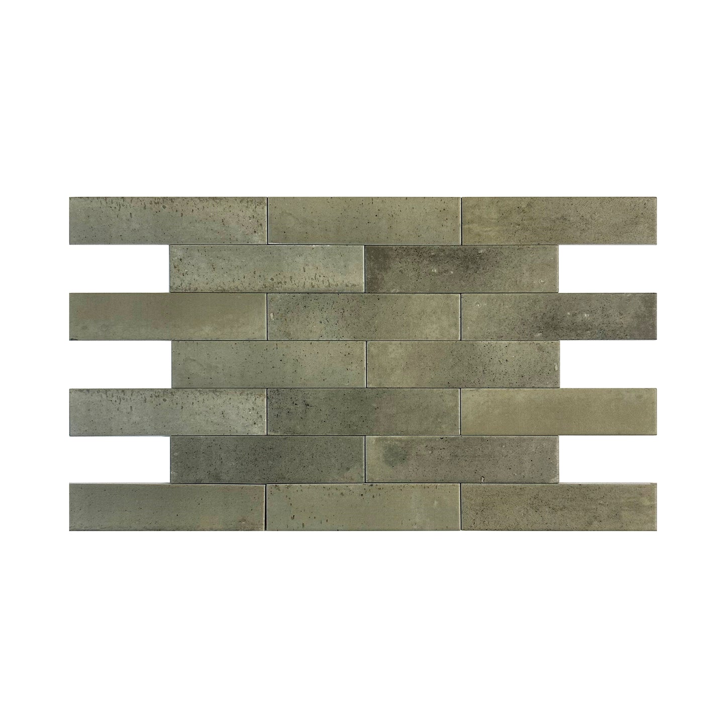 Muted Grass Green Matte Porcelain Artisanal Tile