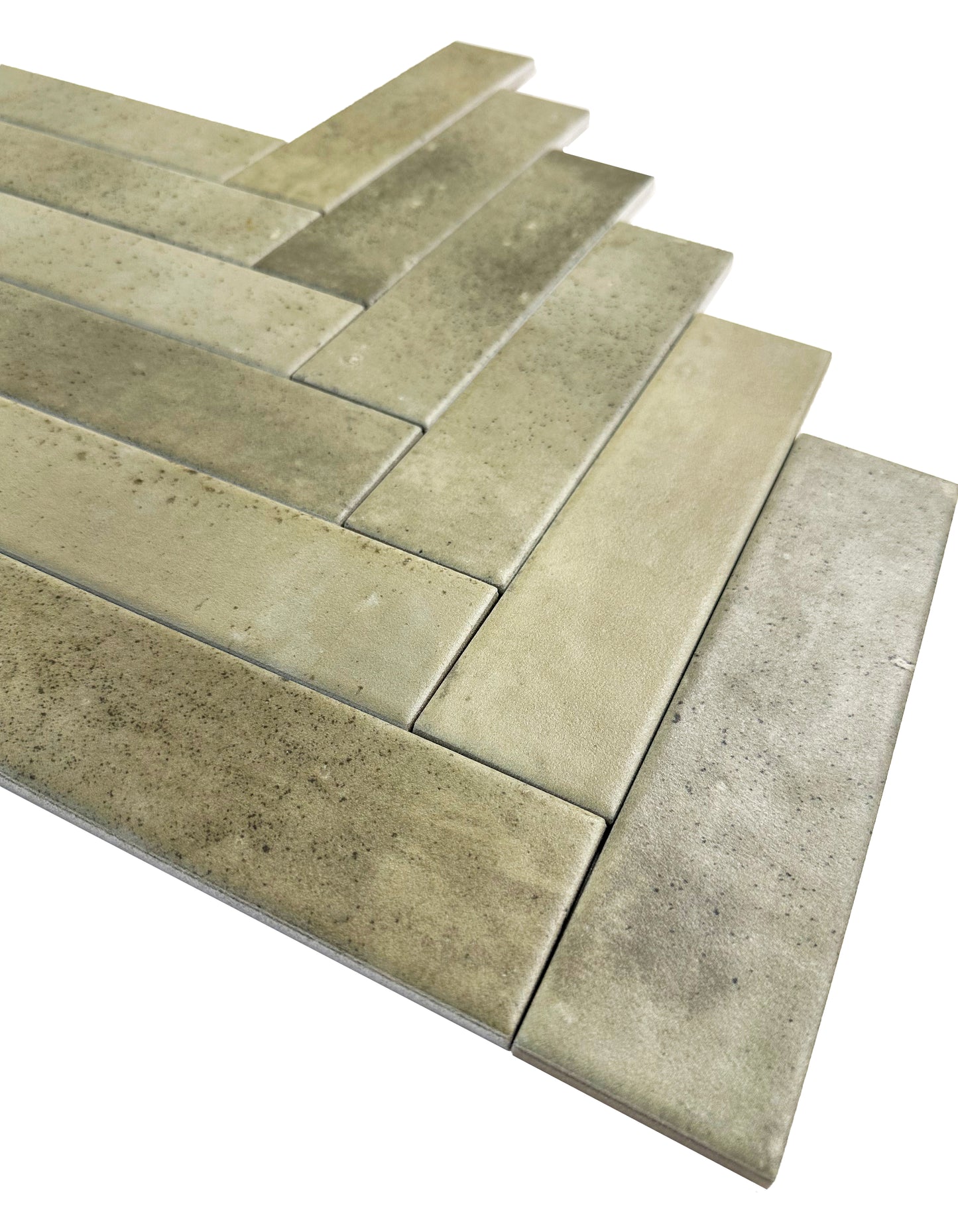 Muted Grass Green Matte Porcelain Artisanal Tile