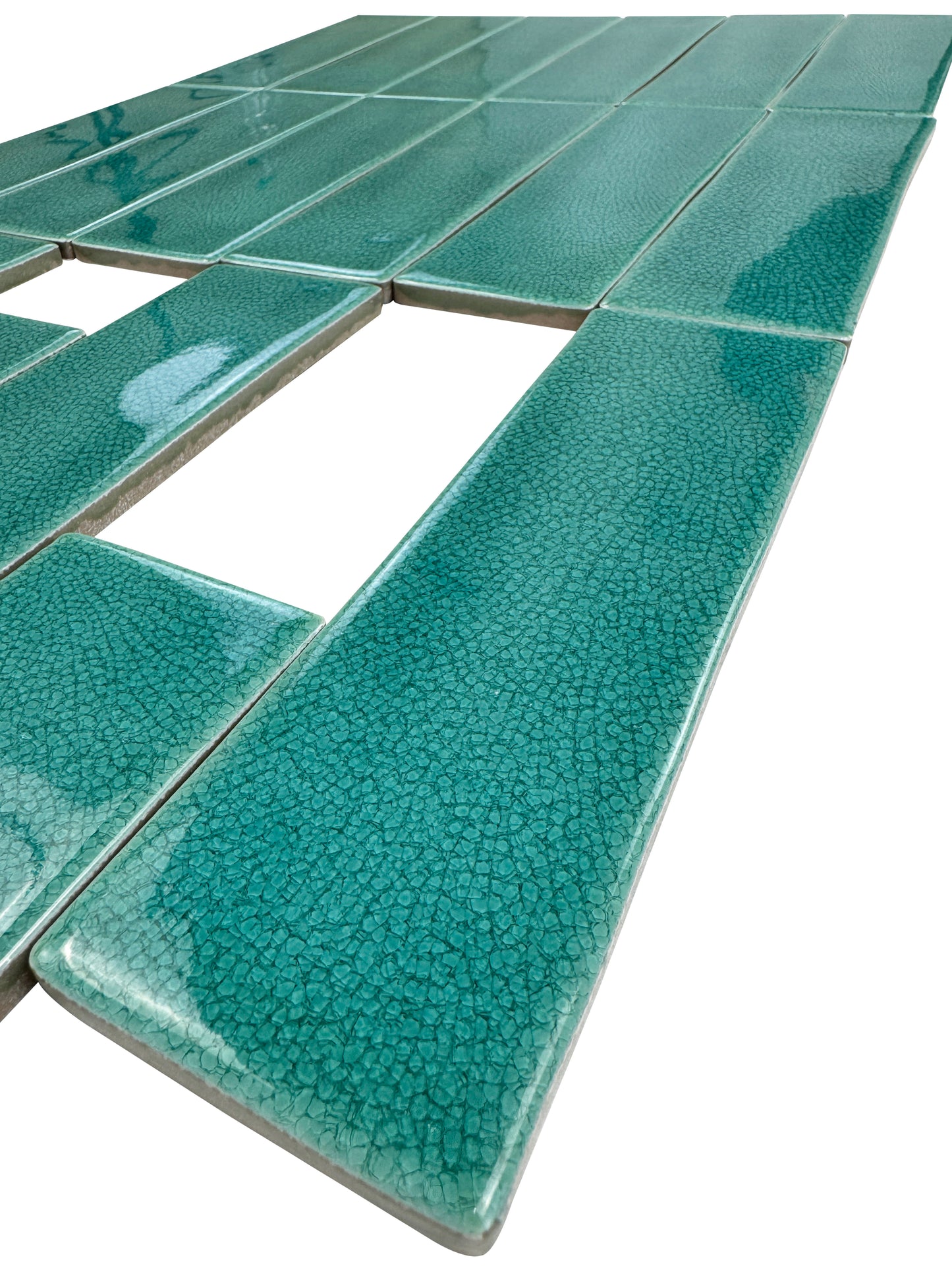 Sky Blue Glossy Crackle Porcelain Artisanal Tile