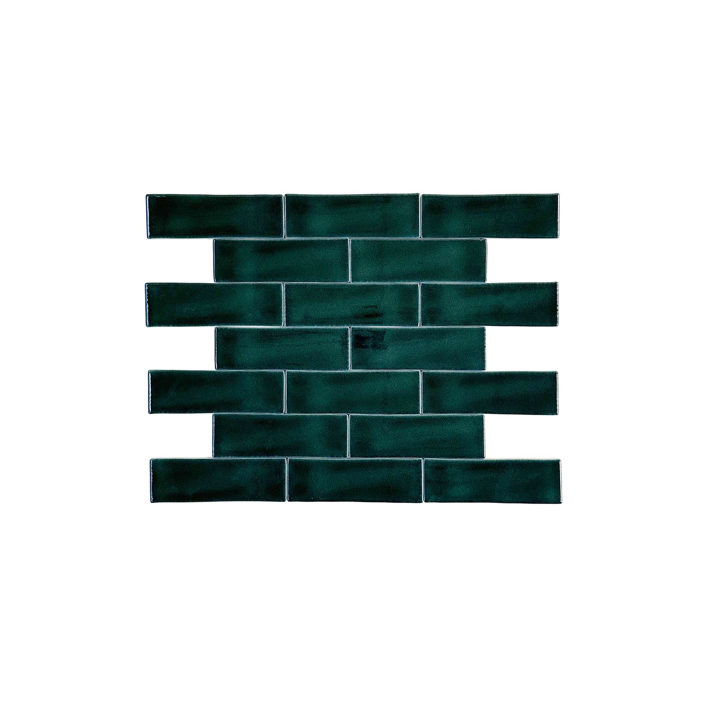 Peacock  Blue Glossy Crackle Porcelain Artisanal Tile