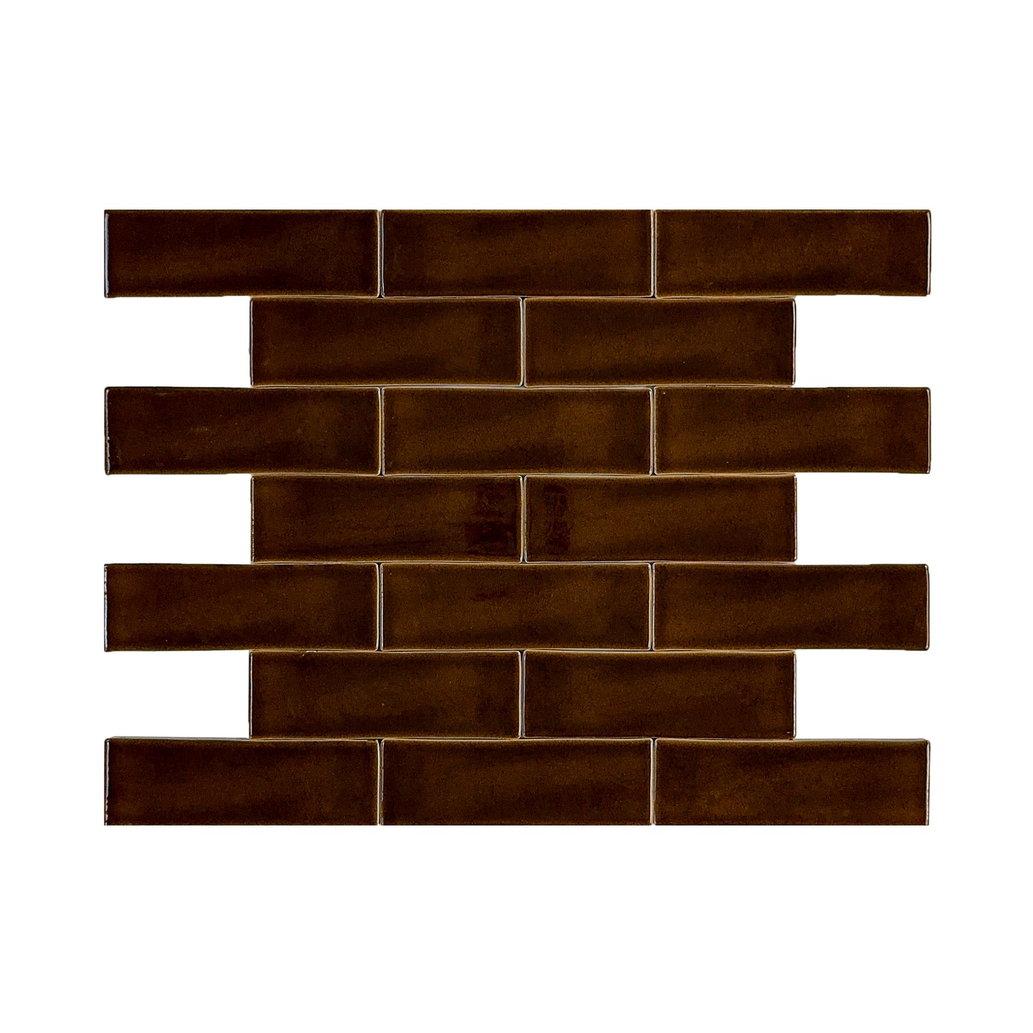 Dark Coffee Glossy Crackle Porcelain Artisanal Tile