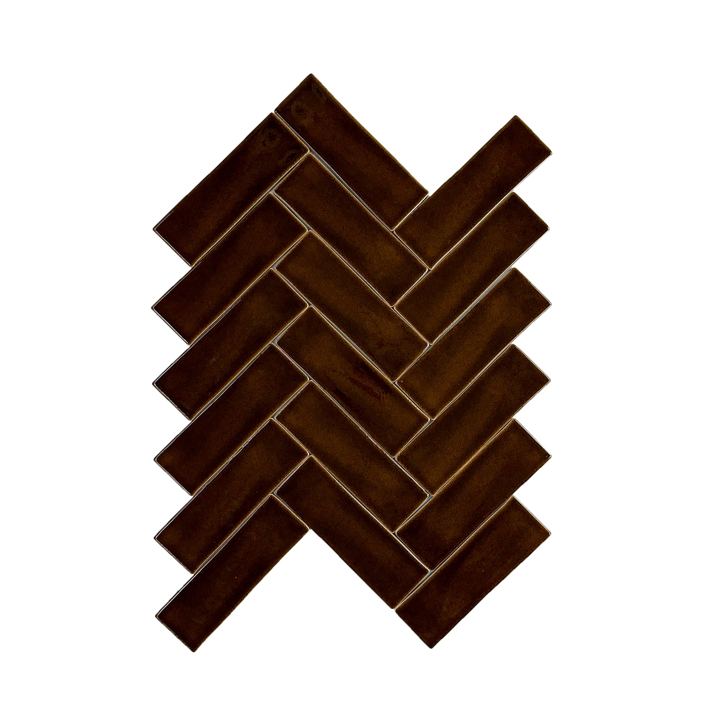 Dark Coffee Glossy Crackle Porcelain Artisanal Tile