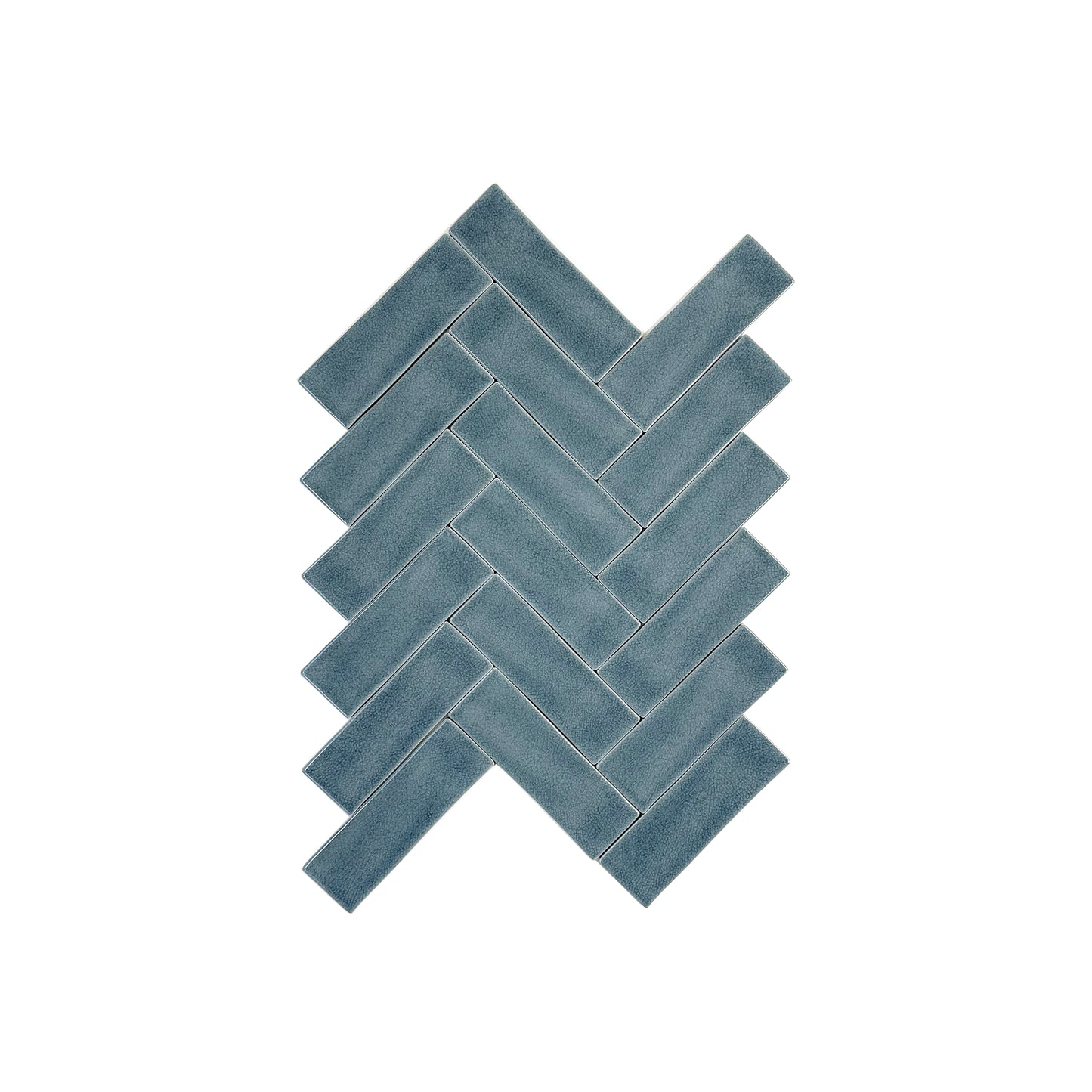 Grey Green Glossy Crackle Porcelain Artisanal Tile
