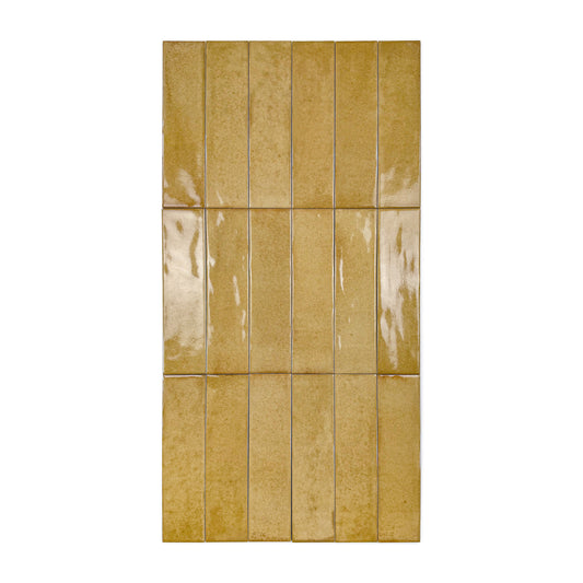 Amalfi Dawn Series Peanut Brown Glossy Porcelain Artisanal Tile